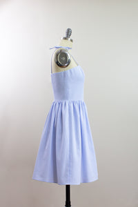 Elisabetta Bellu Dahlia cotton seersucker gathered skirt summer dress