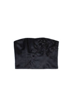 Elisabetta Bellu Lisetta black floral hand-sewn duchesse corset