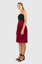 Elisabetta Bellu Efisina red pleated chiffon skirt