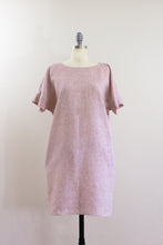 Elisabetta Bellu SS2020 Sandy handmade pink linen loose fit short kimono dress front
