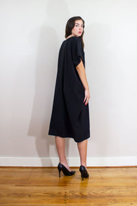 Elisabetta Bellu Elsa caftan black silk dress side